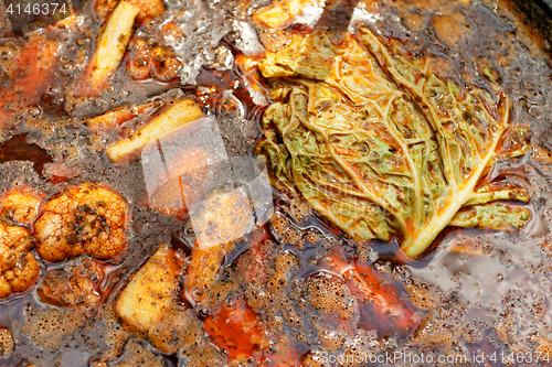 Image of Goulash in cauldron