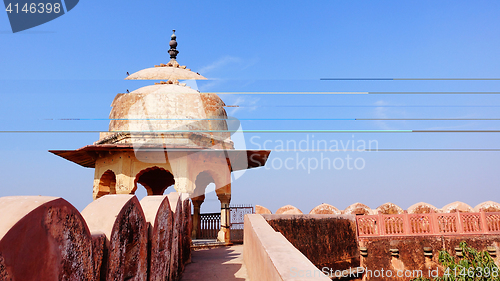 Image of Landscape of ancient castle in India