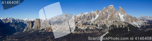 Image of Panoramic view of Dolomites mountains around Cortina d Ampezzo I