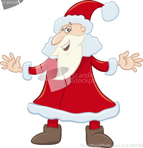 Image of funny santa cartoon illustration