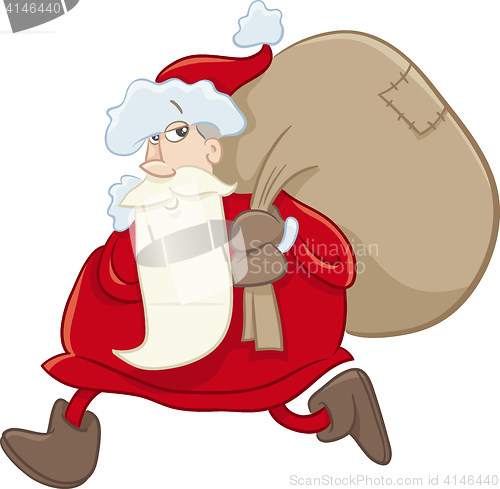 Image of santa on christmas cartoon