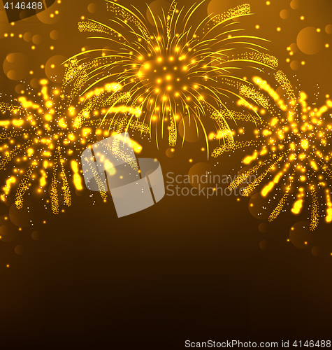 Image of Festive Firework Bursting, Holiday Background