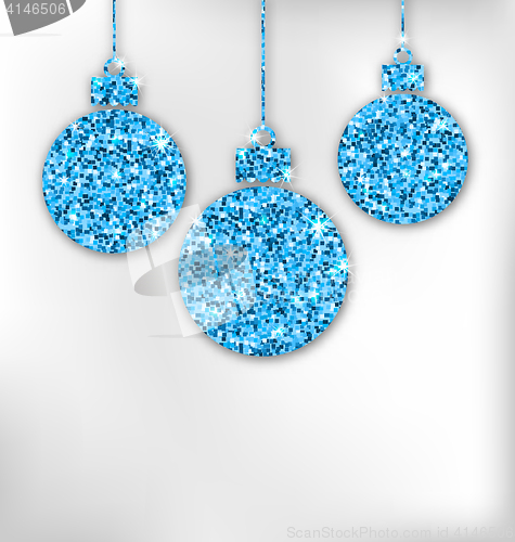 Image of Christmas Balls with Sparkle Surface