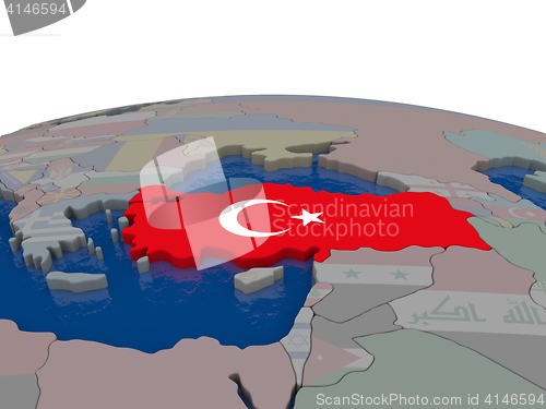 Image of Turkey with flag