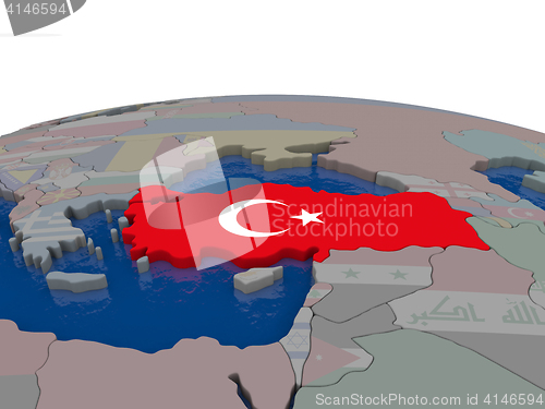 Image of Turkey with flag