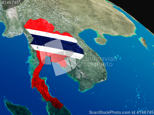 Image of Flag of Thailand from space