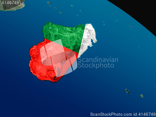 Image of Flag of Madagascar from space