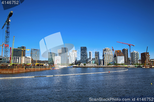 Image of OSLO, NORWAY – AUGUST 17, 2016: A construction site of Bjorvik