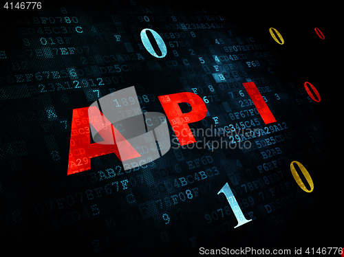Image of Software concept: Api on Digital background
