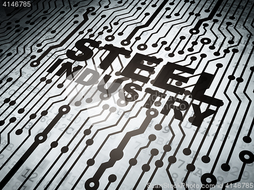 Image of Industry concept: circuit board with Steel Industry