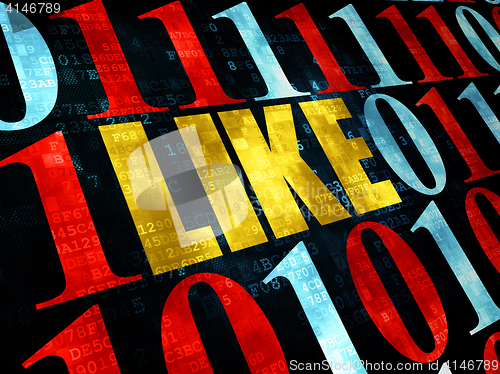 Image of Social media concept: Like on Digital background