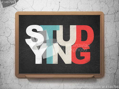 Image of Education concept: Studying on School board background