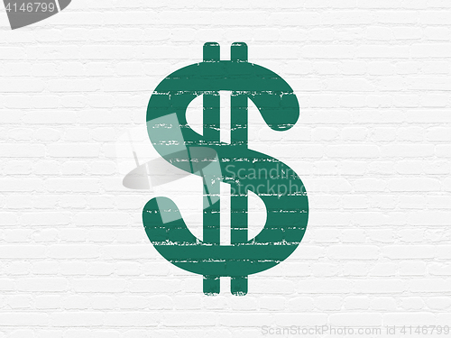 Image of Banking concept: Dollar on wall background
