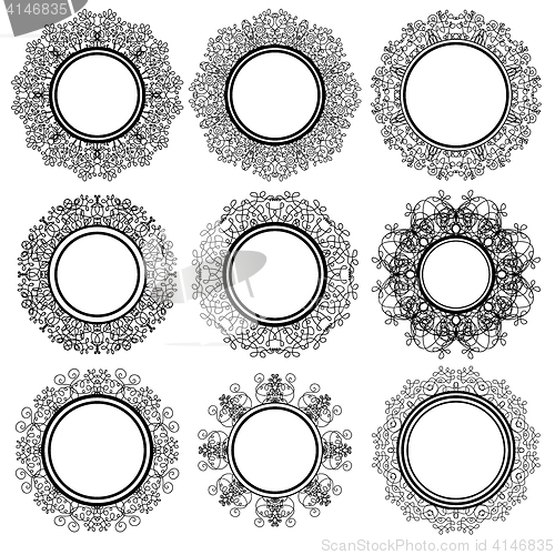 Image of Set of Circle Geometric Ornaments