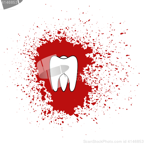 Image of Tooth Icon Isolated 