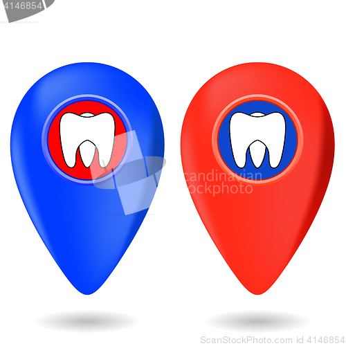 Image of Dentist Red Blue Markers