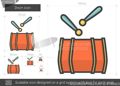 Image of Drum line icon.