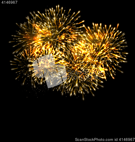 Image of Illuminated Festive Firework, Glowing Holiday Background