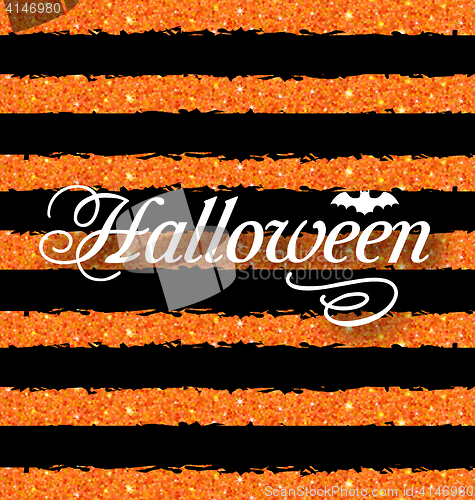 Image of Happy Halloween Poster. Light Holiday Background