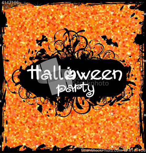 Image of Grunge Dirty Frame for Halloween Party