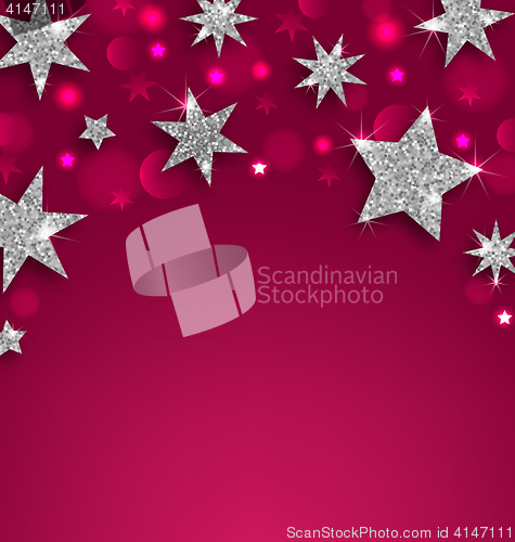 Image of Starry Silver Banner for Happy Holidays