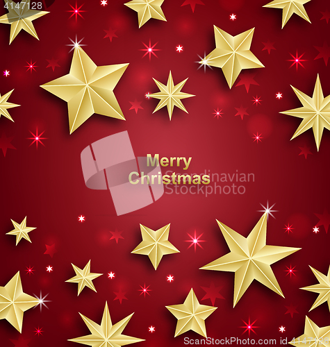 Image of Starry Background for Merry Christmas and Happy New Year 2017