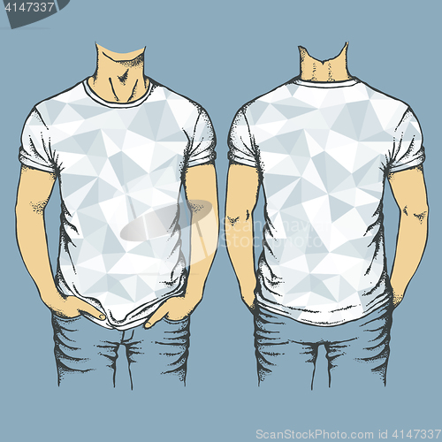 Image of Vector blue t-shirts templates