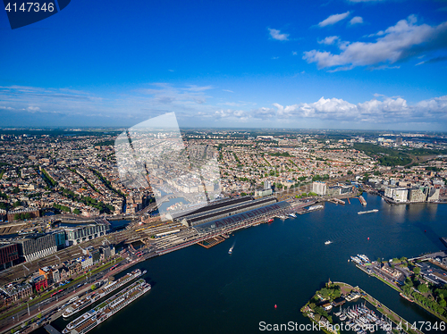 Image of City aerial view over Amsterdam