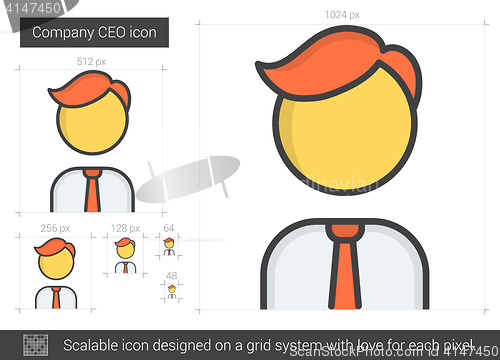 Image of Company CEO line icon.