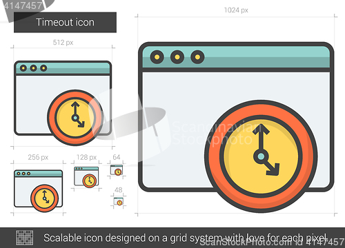 Image of Timeout line icon.