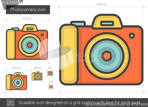 Image of Photocamera line icon.