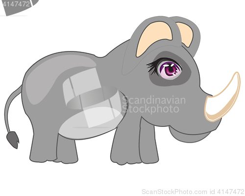 Image of Cartoon animal rhinoceros