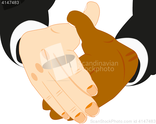 Image of Two hands in handshake