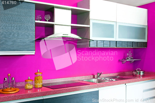 Image of Kitchen counter pink