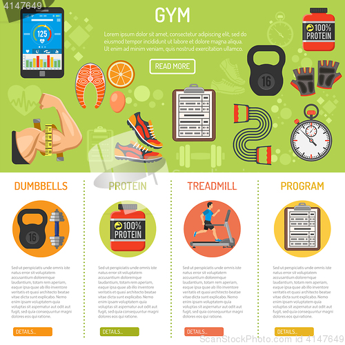 Image of Fitness and gym infographics