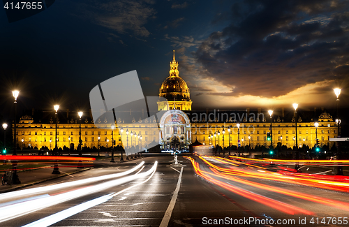 Image of Les Invalides in evening