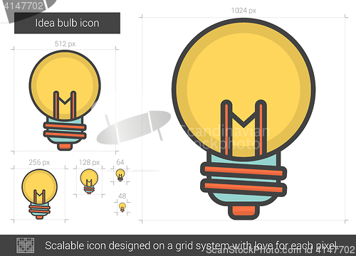 Image of Idea bulb line icon.