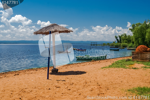 Image of Beach with umbrella