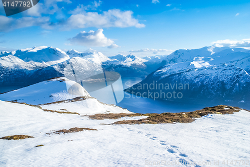 Image of Mountain range in snow