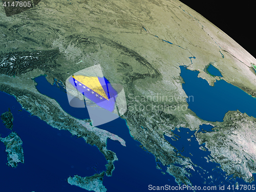 Image of Flag of Bosnia from space