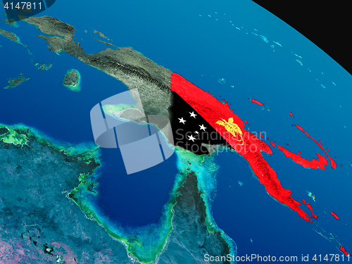 Image of Flag of Papua New Guinea from space