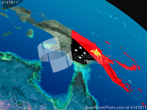 Image of Flag of Papua New Guinea from space