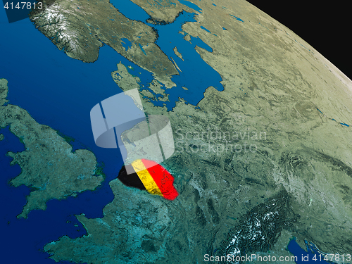 Image of Flag of Belgium from space