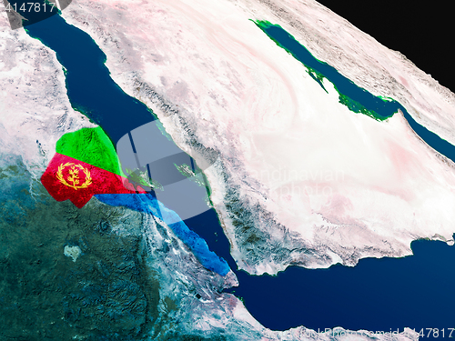 Image of Flag of Eritrea from space