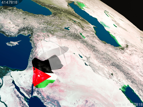 Image of Flag of Jordan from space