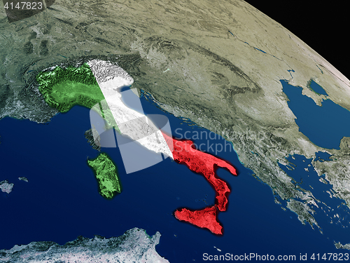 Image of Flag of Italy from space