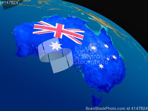 Image of Flag of Australia from space