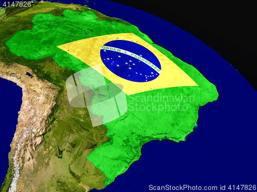 Image of Flag of Brazil from space