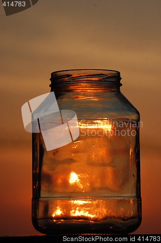 Image of glass at sunset