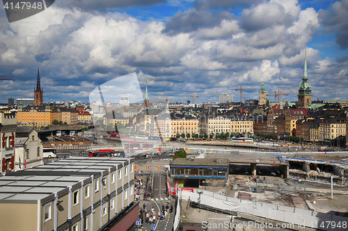 Image of STOCKHOLM, SWEDEN - AUGUST 20, 2016: Aerial view of Stockholm fr